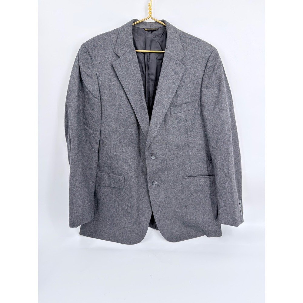 Hart Schaffner & Marx Blazer Sport Coat Escadrille Vintage 70s Men 44 Gray Wool